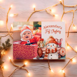 Woodland Animals Baby First Christmas Holiday Card<br><div class="desc">Celebrate your baby's first Christmas with a touch of elegance and charm! Our Photo Elegant Floral Baby's First Christmas Holiday Postcard is designed to capture the magic of this special milestone. Stunning Floral Design: Beautiful, hand-drawn floral motifs frame your baby's photo, adding a timeless and sophisticated touch to your holiday...</div>