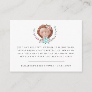 woodland animals baby hedgehog baby shower enclosure card