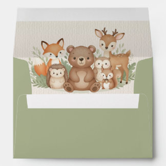 Woodland Animals Baby Shower Envelope