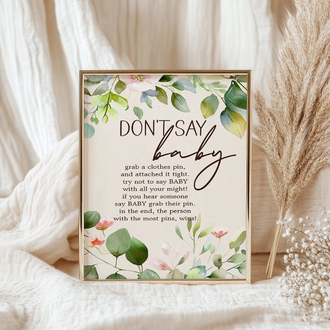 Woodland Animals Baby Shower Game Sign (Creator Uploaded)