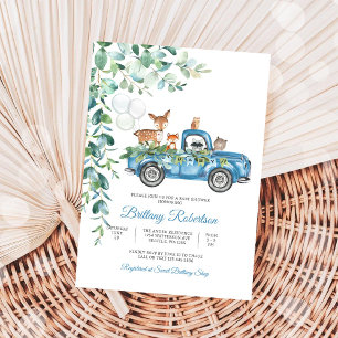 Woodland Animals Baby Shower Invitation
