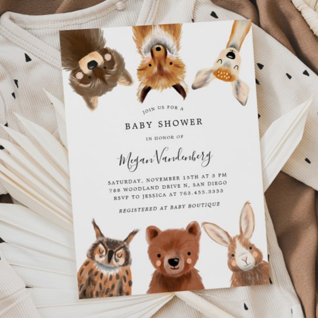 Woodland Animals Baby Shower  Invitation (Creator Uploaded)
