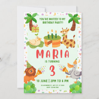 Woodland Animals Baby Shower Invitation