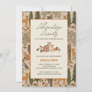 Woodland Animals Baby Shower Invites for Boy