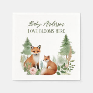 Woodland Animals Baby Shower Napkin