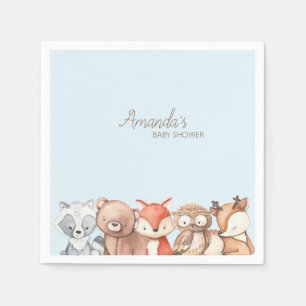 Woodland Animals Baby Shower Napkin