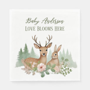 Woodland Animals Baby Shower Napkin