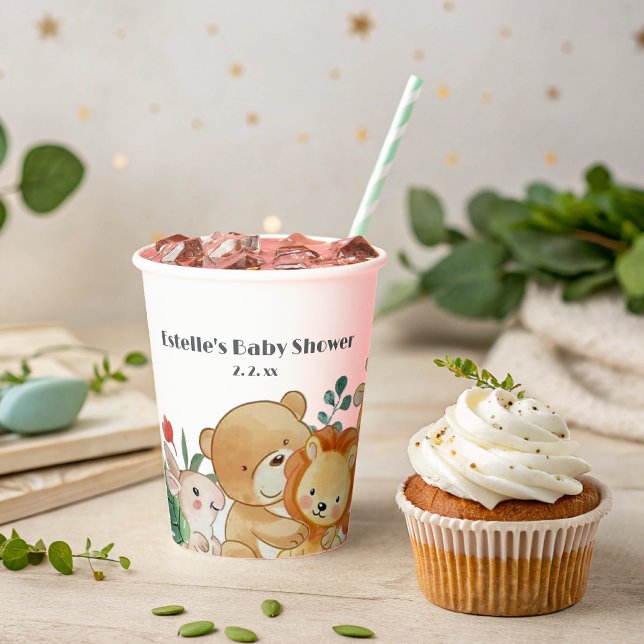 Woodland Animals Baby Shower  Paper Cups (Creator Uploaded)