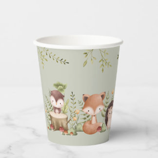 Woodland Animals Baby Shower Paper Cups
