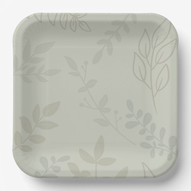 Woodland Animals Baby Shower Paper Plates (Front)