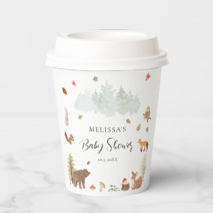 Woodland Animals Baby Shower Party Paper Cups