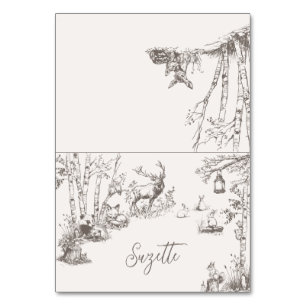 Woodland Animals Baby Shower Place Card