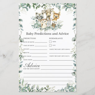Woodland Animals Baby Shower Predictions & Advice