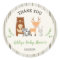Woodland Animals Baby Shower Sticker