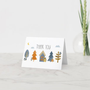 Woodland Animals Baby Shower Thank You Card
