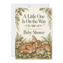 Woodland Animals Baby Shower Write-In Invitation