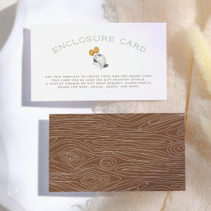Woodland Animals Band Parade Baby Shower Enclosure Card