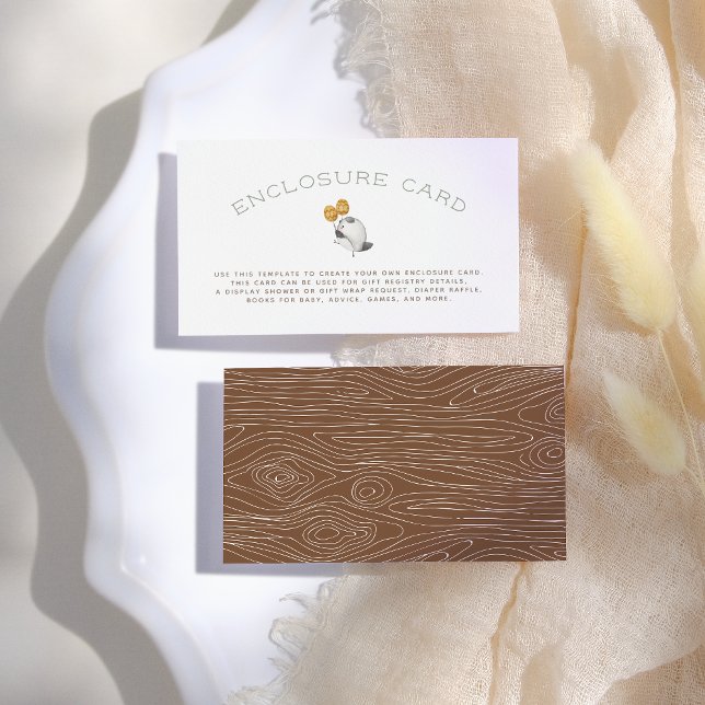 Woodland Animals Band Parade Baby Shower Enclosure Card (Creator Uploaded)