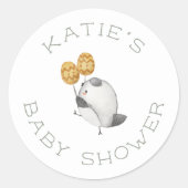 Woodland Animals Band Parade Cute Baby Shower Classic Round Sticker (Front)