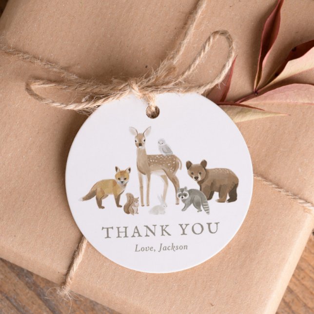 Woodland Animals Birthday Party Favour Tag (Creator Uploaded)