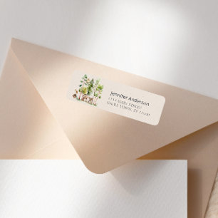 Woodland Animals Boho Baby Shower Address Return Address Label