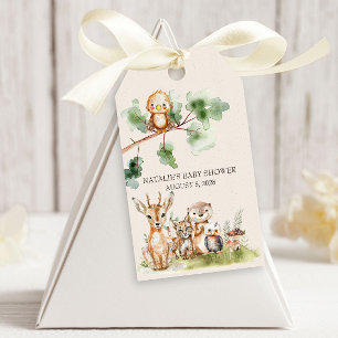 Woodland Animals Boho Baby Shower Gift Tags