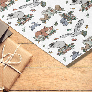 Woodland Animals Book Themed Fall Tissue Paper