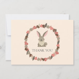 Woodland Animals Bunny Thank You