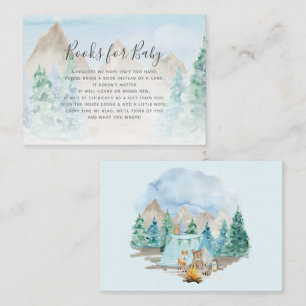 Woodland Animals Camping Books Boy Baby Enclosure Business Card