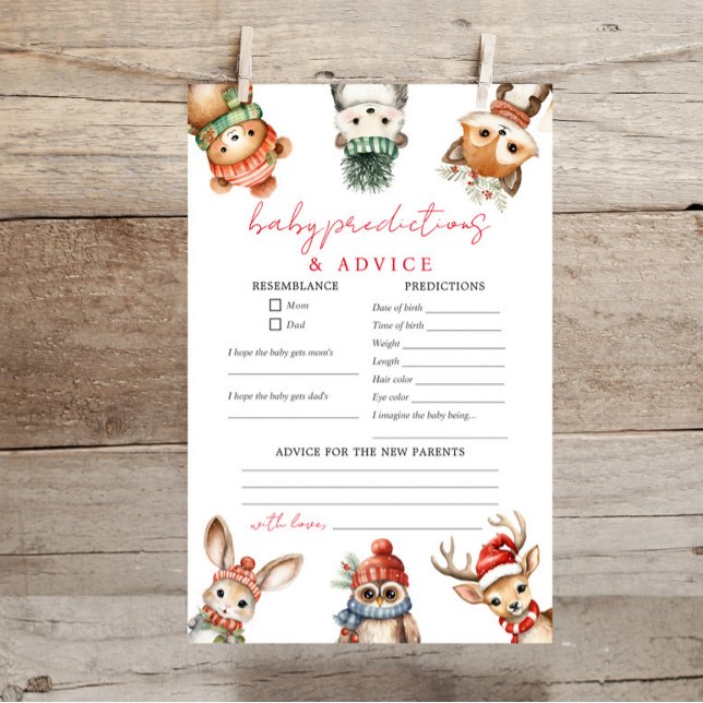 Woodland animals Christmas baby predictions advice (Creator Uploaded)