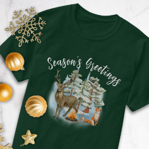 Woodland Animals Christmas T-Shirt