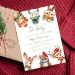 Woodland animals Christmas winter baby shower Invitation<br><div class="desc">For more advanced customisation of this design,  simply select the "Edit using Design Tool" button above!</div>
