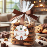 Woodland animals Christmas winter birthday Classic Round Sticker<br><div class="desc">For more advanced customisation of this design,  simply select the "Edit using Design Tool" button above!</div>