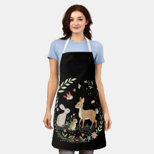 Woodland Animals Cottagecore Garden Art Forest Apron