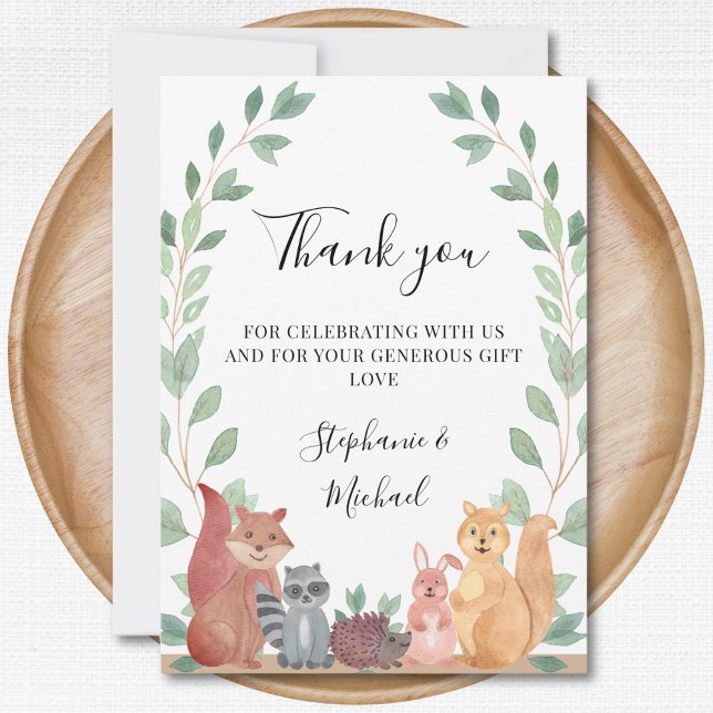 Woodland Animals Couples Baby Shower Thank You (Creator Uploaded)