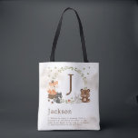 Woodland Animals Custom Monogram Poster Tote Bag<br><div class="desc">Woodland Animals Custom Monogram Poster</div>