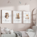 Woodland animals cute be brave nursery<br><div class="desc">Woodland animals cute be brave nursery Wall Art Sets</div>