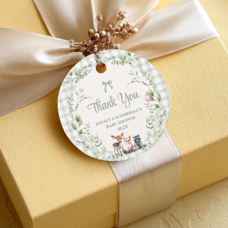 Woodland Animals Cute Gender Neutral Thank You Favour Tags
