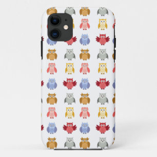 Woodland Animals Cute Owls Modern iPhone 11 Case