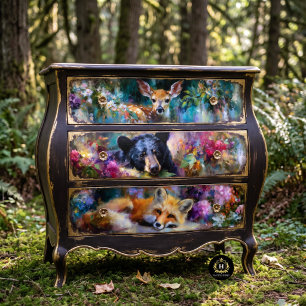 Woodland Animals Decoupage Furniture Drawers Tissue Paper