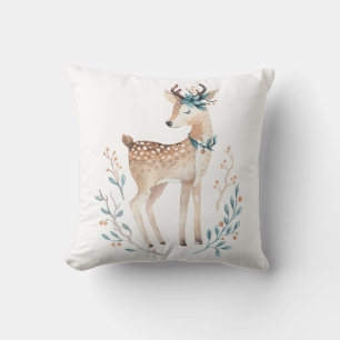 Woodland Animals Deer Decorative Pillow