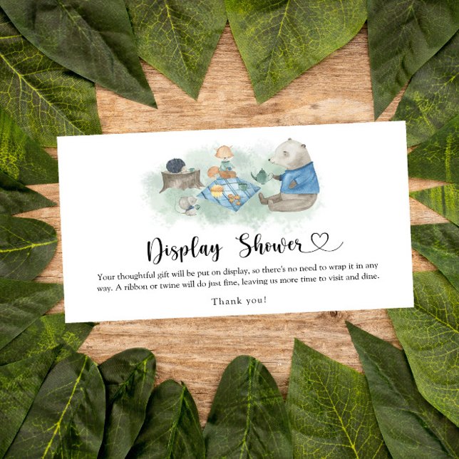 Woodland animals - Display Shower Enclosure Card (Creator Uploaded)