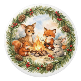 Woodland Animals Door Knob