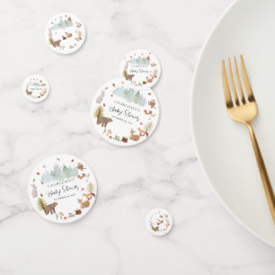 Woodland Animals Fall Baby Shower Confetti