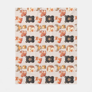 Woodland Animals Fleece Blanket