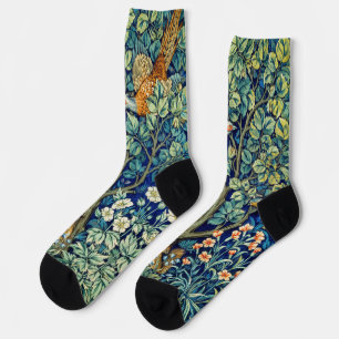 Woodland Animals & Flowers, William Morris Socks