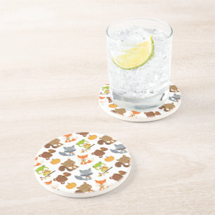 Woodland Animals, Forest Animals, Fall Animals Coaster