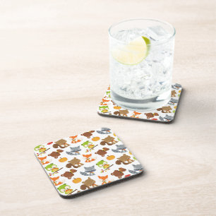Woodland Animals, Forest Animals, Fall Animals Coaster