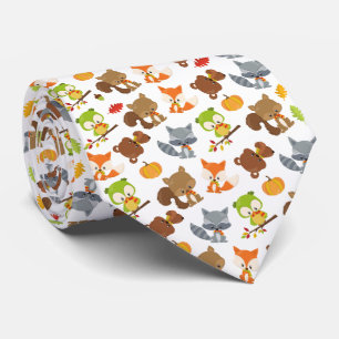 Woodland Animals, Forest Animals, Fall Animals Tie