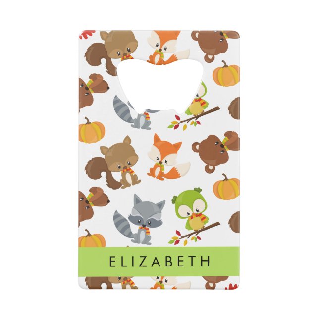 Woodland Animals, Forest Animals, Your Name (Front)